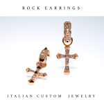 ROCK EARRINGS ROSE CROSS - immagine 2