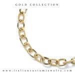 Bracciale oro giallo maglie ovali