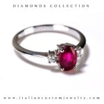 Anello Rubino Ovale - immagine 2