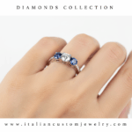 Trilogy con diamante e zaffiri - immagine 5