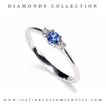 Anello Con Zaffiro e Diamanti