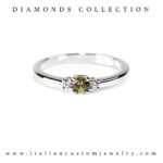 Anello Con Zaffiro e Diamanti