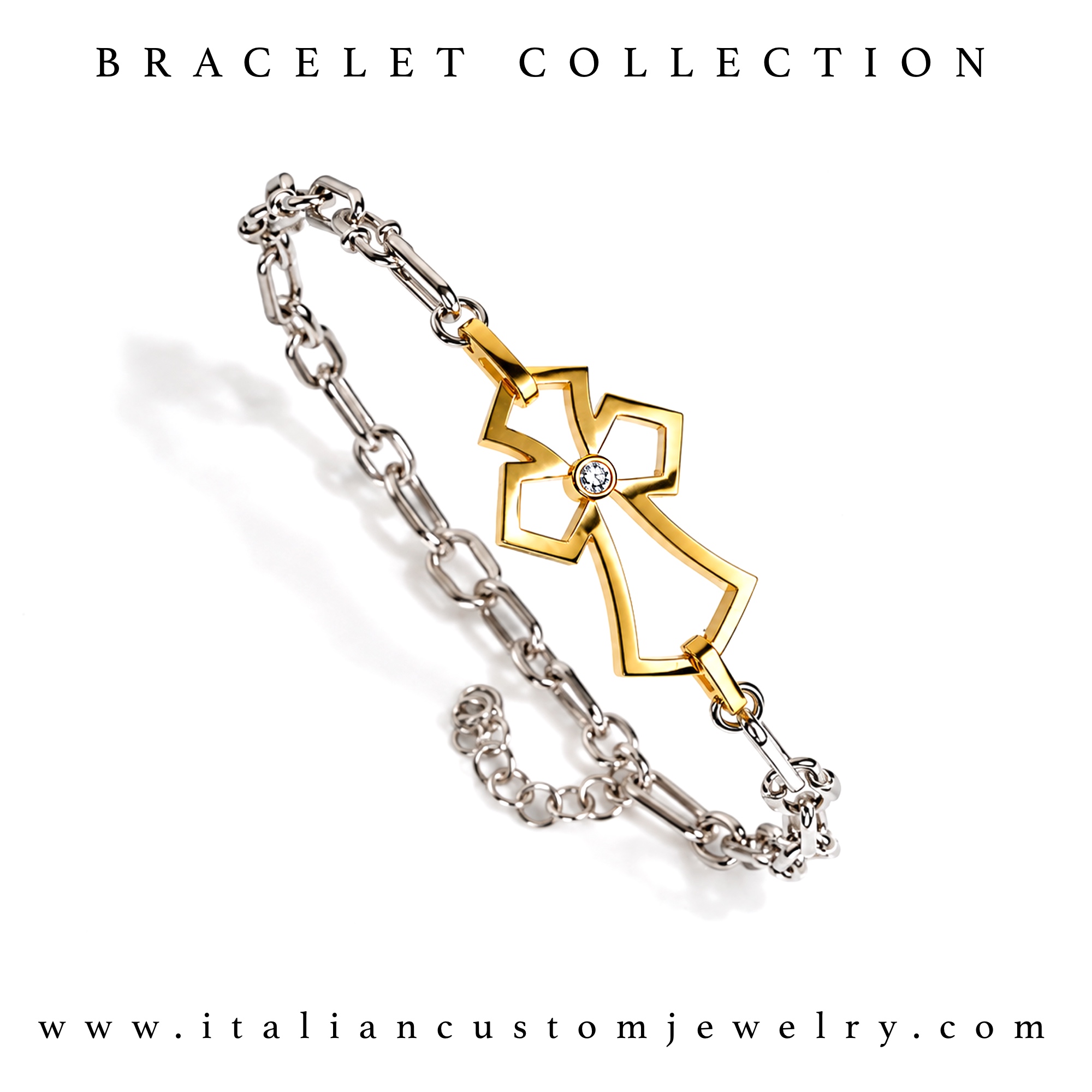M3 Bracciale In Argento Con Rosa Venti - Image 1