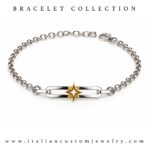 Bracciale In  Argento Con Rosa dei Venti Piccola