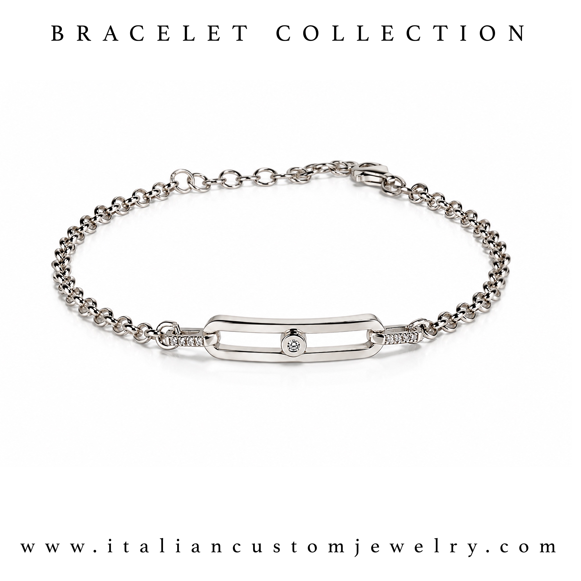 m1 Bracciale In Argento Con Zirconi - Image 1